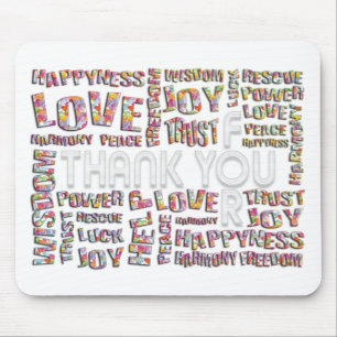 Thank You For ... Hearts   make your own backgr. Mouse Pad