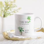 Thank You for Helping Me Grow House Plants Teacher Coffee Mug<br><div class="desc">Teacher gift mug with cute illustration and trendy skinny font typography. The template is ready for you to personalize with your name and you can also add your teacher's name on the back as well as a tagline if you wish (such as, best teacher ever). The design features the wording...</div>
