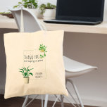 Thank You for Helping Me Grow House Plants Tote Bag<br><div class="desc">Personalized tote bag with quote and watercolor house plants. The teacher quote reads "thank you for helping me grow" and you can personalize the bag with your name. Useful and modern thank you gift for your teacher.</div>