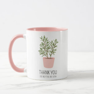 Thank you for helping me grow, retro flower  mug