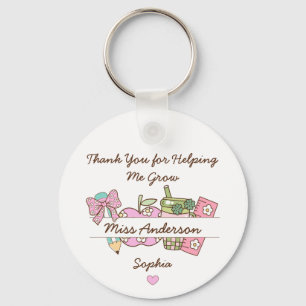 Thank You for Helping Me Grow Teacher Appreciation Keychain