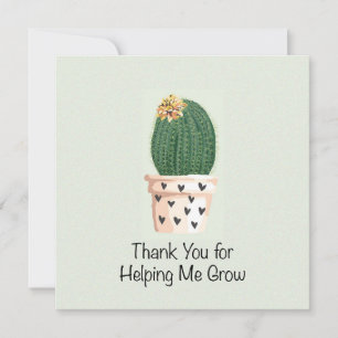 Thank You for Helping Me Grow, Teacher Gift Card