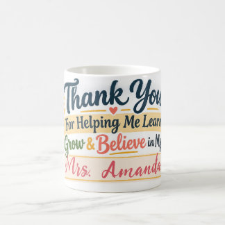 Thank You for Helping Me Grow Teacher Gift Mug