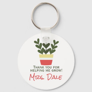 Thank You For Helping Me Grow Teacher Keychain