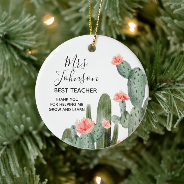 Thank You for Helping Me Grow Teacher ornament (Tree)