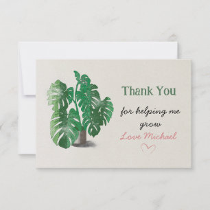 Thank You for Helping Me Grow Watercolor Plant