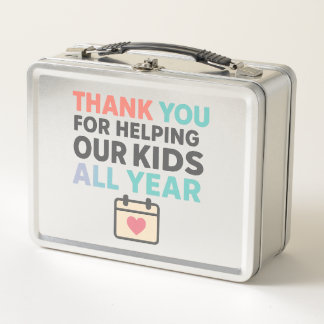 Thank You For Helping Us Grow All Year | Inclusion Metal Lunch Box