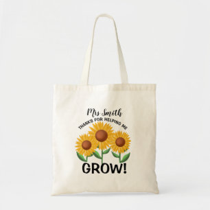 Thank you for helping us grow Yellow sunflower Tote Bag