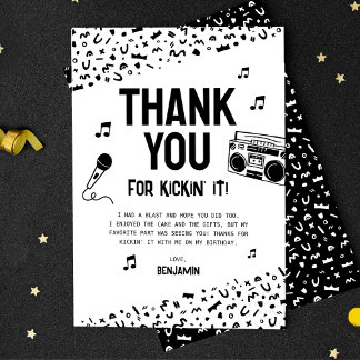 Thank You For Kicking It With Me 90s Hip Hop Card