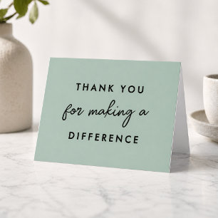 Thank you for Making a Difference Card