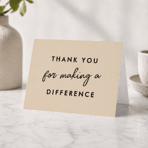 Thank you for Making a Difference Card