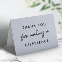 Thank you for Making a Difference Card