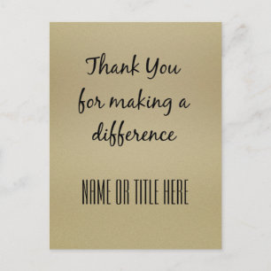 Thank you for Making a Difference Postcard