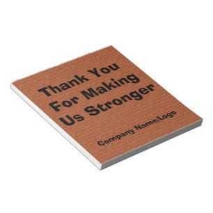 Thank You For Making Us Stronger Employee Notepad