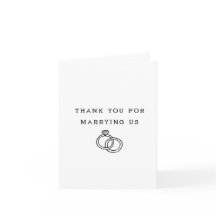 Thank You for Marrying Us Wedding Officiant Card