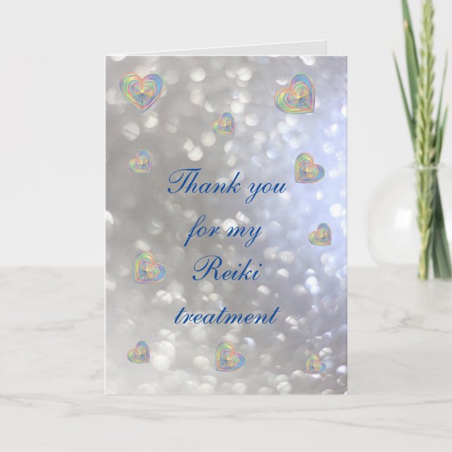 Thank you for my Reiki treatment Card (Front)