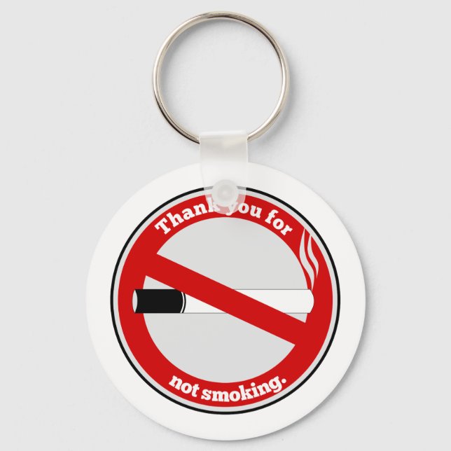 Thank you for not smoking keychain (Front)