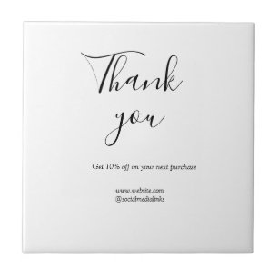 Thank you for order discount code website social b tile