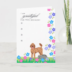 Thank You for Pet Sitter Fill in the Cover List Card