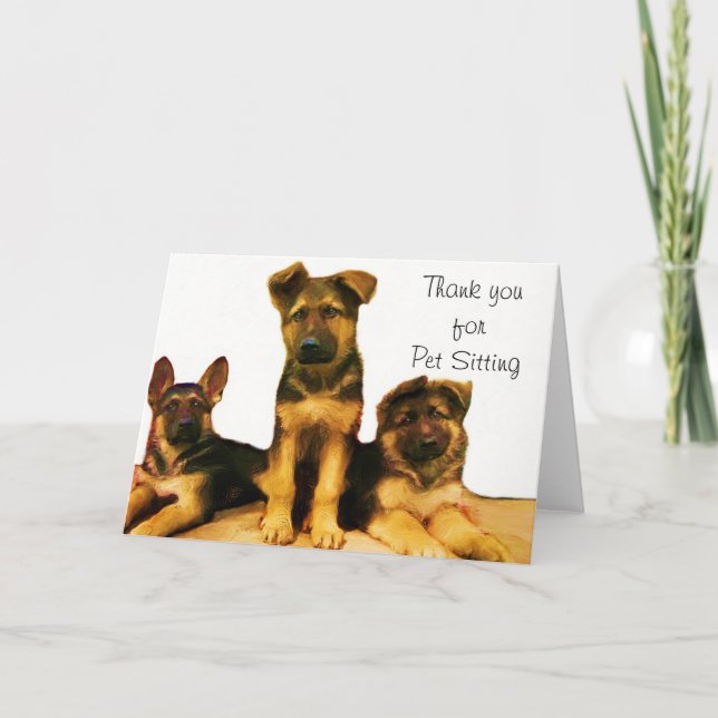 Thank you for Pet Sitting German Shepherd card (Front)