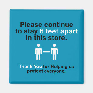 Thank You For Practicing Social Distancing Magnet