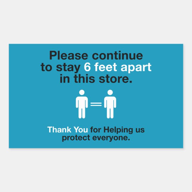 Thank You For Practicing Social Distancing Sticker (Front)
