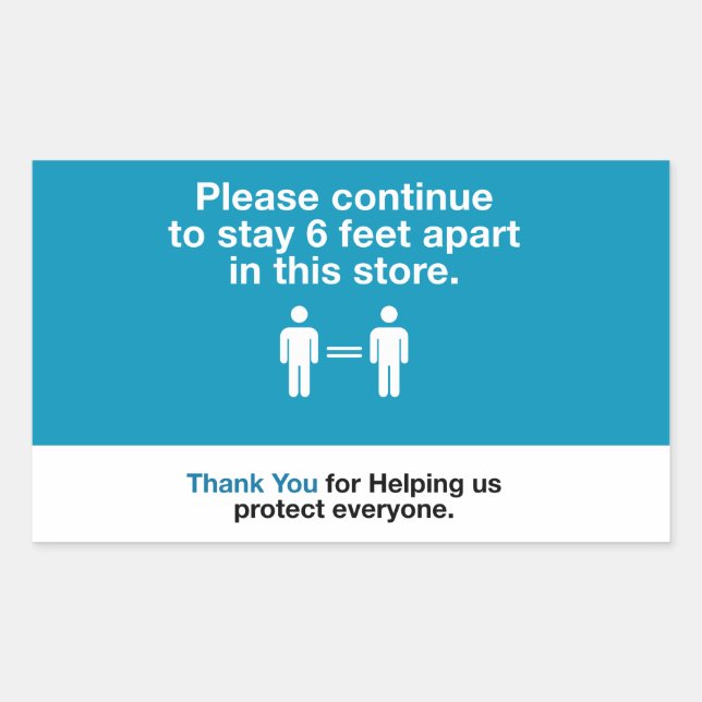 Thank You For Practicing Social Distancing Sticker (Front)