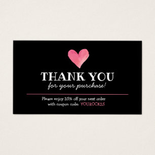 Thank You for Purchase Customer Discount Insert