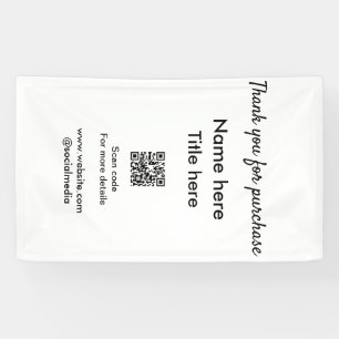 Thank you for purchase name title here scan QR Banner