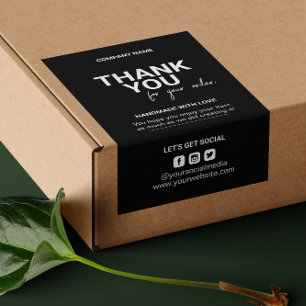 Thank You For Purchase Packaging Trendy Shipping Sticker