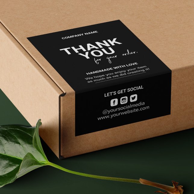 Thank You For Purchase Packaging Trendy Shipping Sticker (Creator Uploaded)