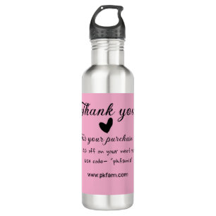 Thank you for purchase pink family business detail 710 ml water bottle