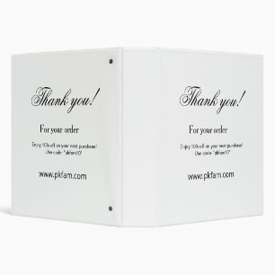 Thank you for purchase pink family business detail binder