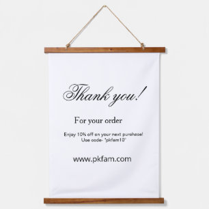 Thank you for purchase pink family business detail hanging tapestry