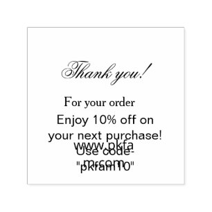 Thank you for purchase pink family business detail self-inking stamp