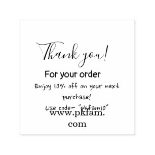 Thank you for purchase pink family business detail self-inking stamp