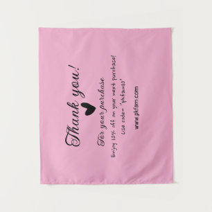 Thank you for purchase pink family business detail tapestry