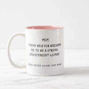 Thank You For Raising Me To Be A Strong Two-Tone Coffee Mug