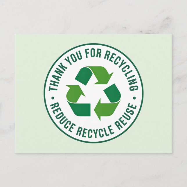 Thank you for Recycling Postcard (Front)