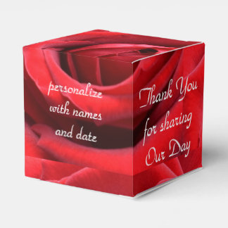 "Thank You for Sharing" Red Rose Favor Box