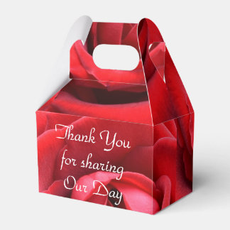 "Thank You for Sharing" Red Rose Favor Box