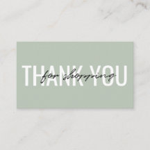 Thank you for shopping Business Card Modern