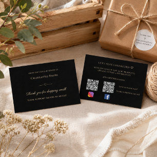 Thank You for Shopping QR Black Social Media