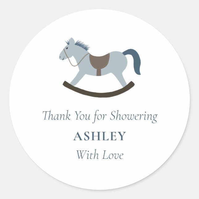 Thank You for Showering Her With Love Baby Shower Classic Round Sticker (Front)