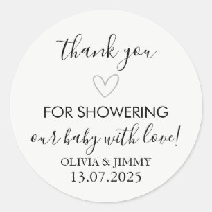 Thank You For Showering Our Baby  Classic Round Sticker