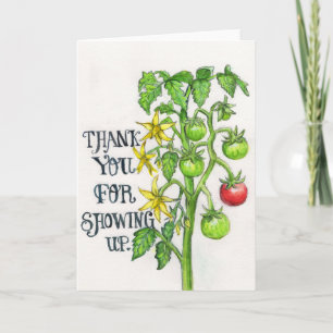 Thank you for showing up card