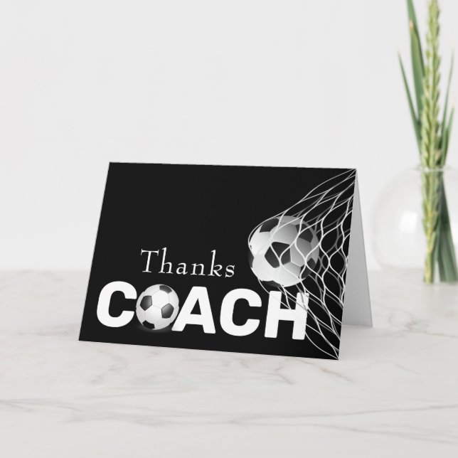 Thank You for Soccer Coach Card (Front)