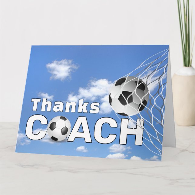 Thank You for Soccer Coach Card (Front)