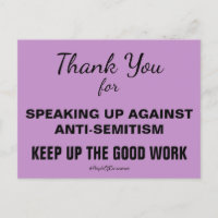 Thank You For Speaking Up Against Anti-Semitism