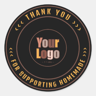Thank You For Supporting Homemade | Small Business Classic Round Sticker
